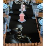 4+1 Siyahi African Tasarımlı Amerikan Servis & Runner Seti Realhomes