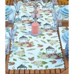 4+1 Çiçek Desenli Özel Tasarım Amerikan Servis & Runner Seti Realhomes