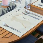 4+1 Vizon Zeminli Etnik Çizimli Amerikan Servis & Runner Seti Realhomes