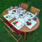 4+1 Kırmızı Mum Şamdan Tasarımlı Amerikan Servis & Runner Seti Realhomes