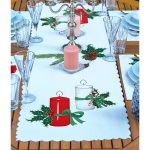 4+1 Kırmızı Mum Şamdan Tasarımlı Amerikan Servis & Runner Seti Realhomes