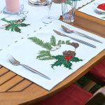 4+1 Kırmızı Mum Şamdan Tasarımlı Amerikan Servis & Runner Seti Realhomes