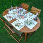 4+1 Egzotik Yaprak Tasarımlı Amerikan Servis & Runner Seti Realhomes