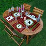 - ServisRunner-Set304-Gorsel1 - Realhomes  4+1 Kırmızı Ekose Mery Christmas Özel Tasarımlı Amerikan Servis & Runner Seti Realhomes