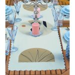 4+1 Krem Zeminli Etnik Tasarımlı Amerikan Servis & Runner Seti Realhomes