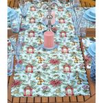 4+1 Rengarenk Çiçek & Yaprak Tasarımlı Amerikan Servis & Runner Seti Realhomes