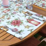 4+1 Rengarenk Çiçek & Yaprak Tasarımlı Amerikan Servis & Runner Seti Realhomes