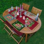 4+1 Renkli Zemin Mum Konseptli Amerikan Servis & Runner Seti Realhomes