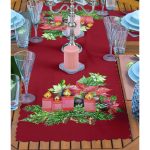 4+1 Renkli Zemin Mum Konseptli Amerikan Servis & Runner Seti Realhomes