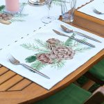 4+1 Kozalaklı Yaprak Tasarımlı Amerikan Servis & Runner Seti Realhomes