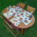 4+1 Gül & Kozalak Özel Tasarımlı Amerikan Servis & Runner Seti Realhomes