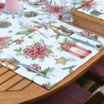 4+1 Gül & Kozalak Özel Tasarımlı Amerikan Servis & Runner Seti Realhomes