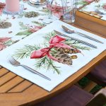 4+1 Gül & Kozalak Özel Tasarımlı Amerikan Servis & Runner Seti Realhomes