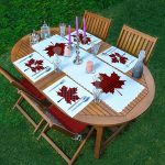 4+1 Ekose Yaprak Tasarımlı Amerikan Servis & Runner Seti Realhomes