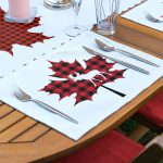 4+1 Ekose Yaprak Tasarımlı Amerikan Servis & Runner Seti Realhomes