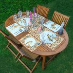 4+1 Özel Çizim Zürafa Tasarımlı Amerikan Servis & Runner Seti Realhomes