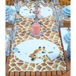 4+1 Özel Çizim Zürafa Tasarımlı Amerikan Servis & Runner Seti Realhomes