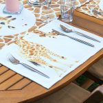 4+1 Özel Çizim Zürafa Tasarımlı Amerikan Servis & Runner Seti Realhomes