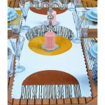 4+1 Etnik Çizimli Özel Tasarım Amerikan Servis & Runner Seti Realhomes