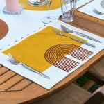 4+1 Etnik Çizimli Özel Tasarım Amerikan Servis & Runner Seti Realhomes