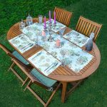 4+1 Çiçek Buketleri Tasarımlı Amerikan Servis & Runner Seti Realhomes