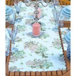 4+1 Çiçek Buketleri Tasarımlı Amerikan Servis & Runner Seti Realhomes