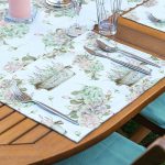 4+1 Çiçek Buketleri Tasarımlı Amerikan Servis & Runner Seti Realhomes