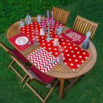 4+1 Kırmızı Zemin Home Sweet Tasarımlı Amerikan Servis & Runner Seti Realhomes