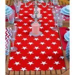 4+1 Kırmızı Zemin Home Sweet Tasarımlı Amerikan Servis & Runner Seti Realhomes