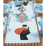 4+1 Çiçek Tasarımlı El Motifli Amerikan Servis & Runner Seti Realhomes