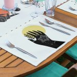 4+1 Çiçek Tasarımlı El Motifli Amerikan Servis & Runner Seti Realhomes