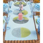 4+1 Soyut Çizimli Pastel Renkli Özel Tasarım Amerikan Servis & Runner Seti Realhomes