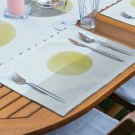 4+1 Soyut Çizimli Pastel Renkli Özel Tasarım Amerikan Servis & Runner Seti Realhomes