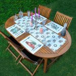 4+1 Çam Ağaçlı Araba Desenli Amerikan Servis & Runner Seti Realhomes