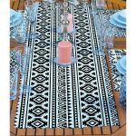 4+1 Özel Tasarım İskandinav Motifli Amerikan Servis & Runner Seti Realhomes