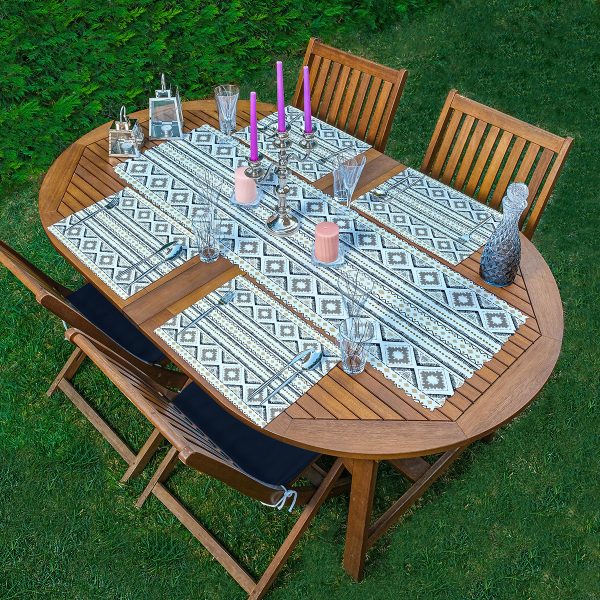 - ServisRunner-Set361-Gorsel1 - Realhomes  4+1 Siyah Zemin Gold Mermer Tasarımlı Amerikan Servis & Runner Seti Realhomes