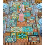 - ServisRunner-Set38-Gorsel2 - Realhomes 4+1 Etnik Kareli Mandala Tasarımlı Amerikan Servis & Runner Seti Realhomes