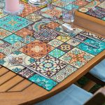 - ServisRunner-Set38-Gorsel3 - Realhomes 4+1 Etnik Kareli Mandala Tasarımlı Amerikan Servis & Runner Seti Realhomes