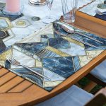 - ServisRunner-Set41-Gorsel3 - Realhomes  4+1 Mermer Zemin Geometrik Altıgen Tasarımlı Amerikan Servis & Runner Seti Realhomes