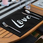 4+1 Gri & Siyah Geyik Tasarımlı Amerikan Servis & Runner Seti Realhomes