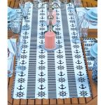 4+1 Denizci Çapası Tasarımlı Amerikan Servis & Runner Seti Realhomes