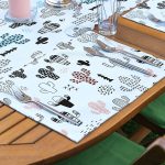 4+1 Renkli Kaktüs Tasarımlı Amerikan Servis & Runner Seti Realhomes