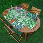 4+1 Yeşil Yaprak Tasarımlı Amerikan Servis & Runner Seti Realhomes