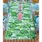 4+1 Yeşil Yaprak Tasarımlı Amerikan Servis & Runner Seti Realhomes