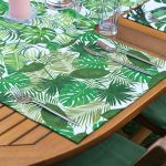 4+1 Yeşil Yaprak Tasarımlı Amerikan Servis & Runner Seti Realhomes