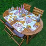 4+1 Fırça Darbeleri Motifli Amerikan Servis & Runner Seti Realhomes