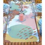 4+1 Onedraw Soft Renkli Modern Amerikan Servis & Runner Seti Realhomes