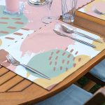 4+1 Onedraw Soft Renkli Modern Amerikan Servis & Runner Seti Realhomes