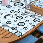 4+1 Nazar Boncuğu Tasarımlı Amerikan Servis & Runner Seti Realhomes