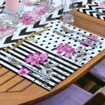 - ServisRunner-Set73-Gorsel3 - Realhomes 4+1 Siyah Beyaz Zemin Çiçek Tasarımlı Amerikan Servis & Runner Seti Realhomes